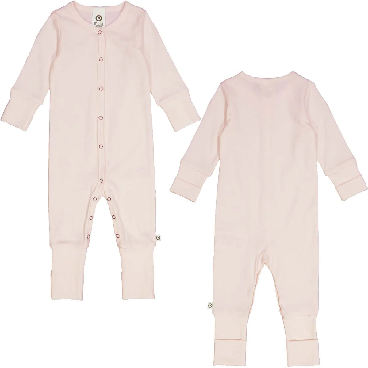 Müsli Ribb Bodysuit Lys Rosa