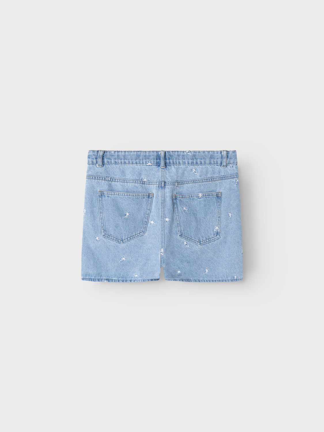 LMTD Bizza Denim Shorts Light Blue Denim - Image 2