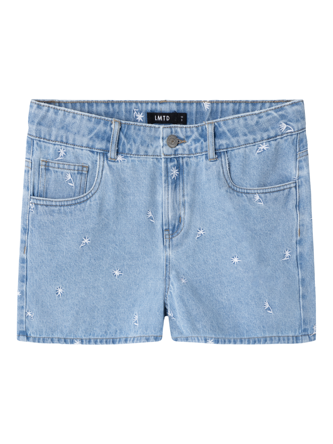 LMTD Bizza Denim Shorts Light Blue Denim