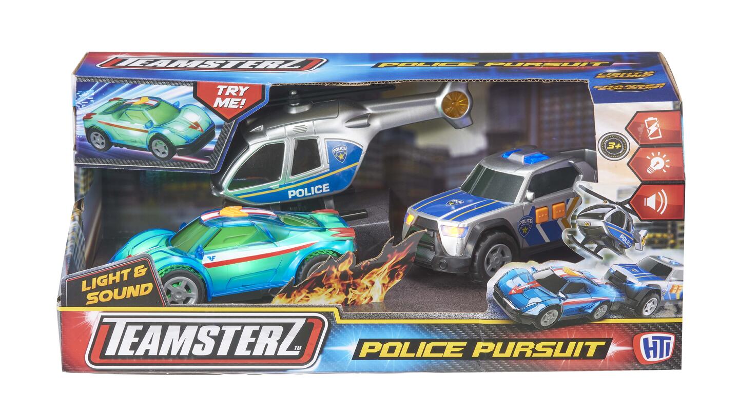 Teamsterz Mighty Machines Politi Sett 3 stk
