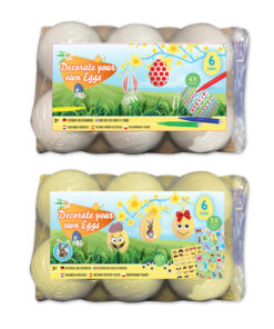 Dekorer Egg M/Tusj - 6 STK - 2 ASS