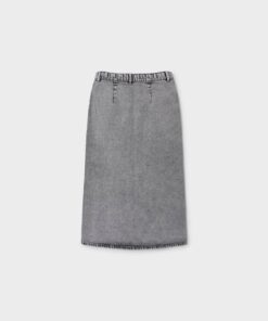 Alternative view of LMTD Glizzauneven Denim Long Skirt Light Grey/Stonewash