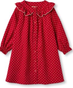 Fliink Dolly Dot Collar Dress Red