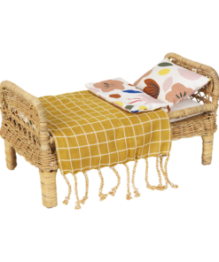Alternative view of Fabelab rattan doll bed