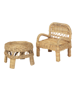 Fabelab Rattan bord og stol
