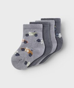 Name It Wak Wool 4 pk Baby Socks Iron gate