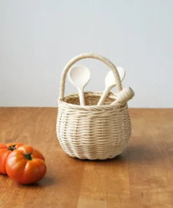 OlliElla Rattan Berry Straw Basket