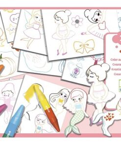 Fargelegg og skap bilder med ballerina, hobbysett
