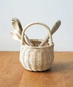 Alternative view of OlliElla Rattan Berry Straw Basket
