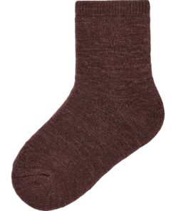 Name It Waksi Ull Sokker Deep Mahogany