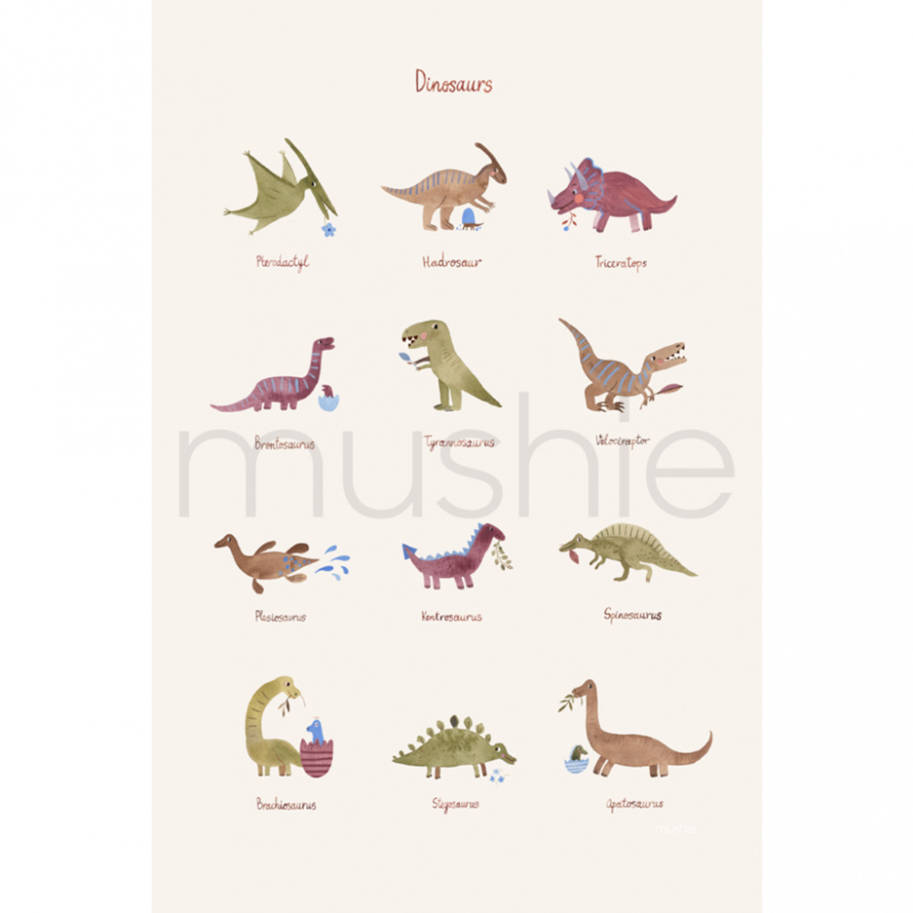 Mushie plakat dino liten - Image 3