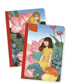 2 notatbøker med jente Fedora - Lovely paper Djeco