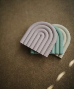 Alternative view of Mushie Teether Rainbow Shifting Sand