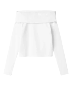 LMTD Nove Offshoulder Topp Bright White
