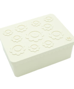 Blafre matboks i plast treroms - Blomst,Beige