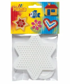 Hama Midi Perleplate Hjerte og Stjerne 2 pk