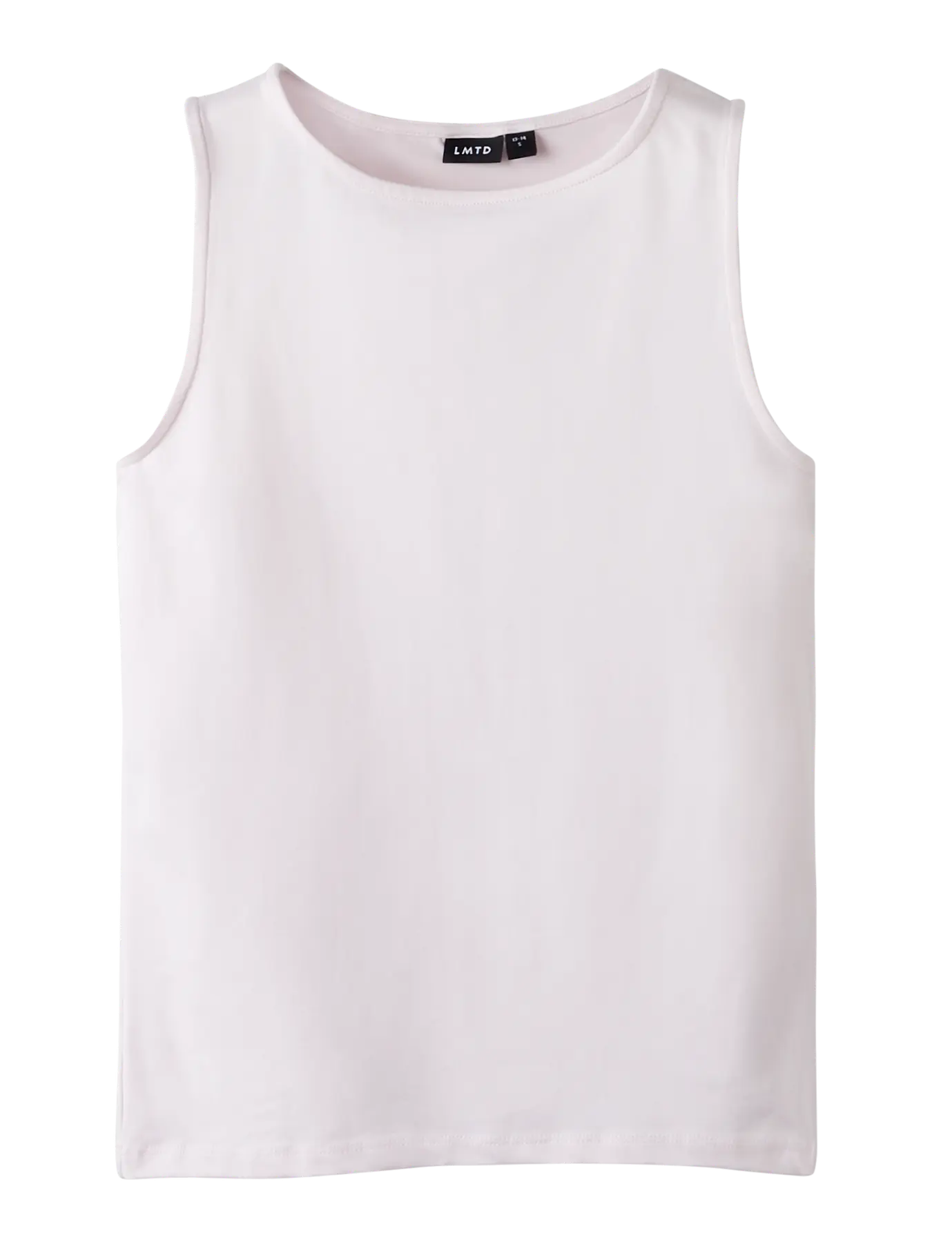LMTD Dincis Tight Neck Short Top Britght White
