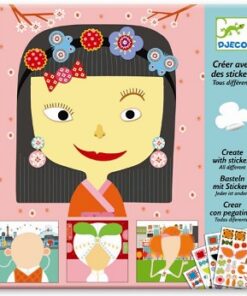 Hobbysett, lag ansikter med klistremerker - Djeco