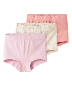 Name It Tights 3Pk Flower Turteldove/Pale/Lilac