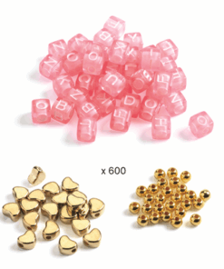 Alternative view of Bokstavperler i gull, 1000 Perler Djeco