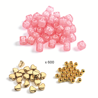 Bokstavperler i gull, 1000 Perler Djeco - Image 2