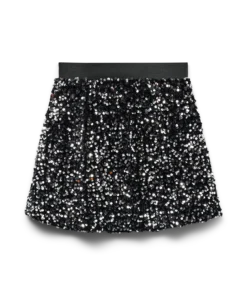 Vero Moda Girls Bella Sequin Skirt Black