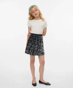 Alternative view of Vero Moda Girls Bella Sequin Skirt Black