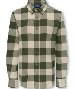 Only And Sons Gudmund Checked Shirt Forest Night