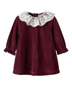 Name It Froxy Velour Dress Burgundy