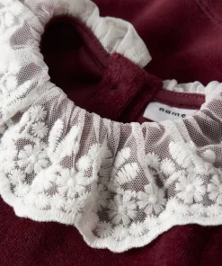 Alternative view of Name It Froxy Velour Dress Burgundy
