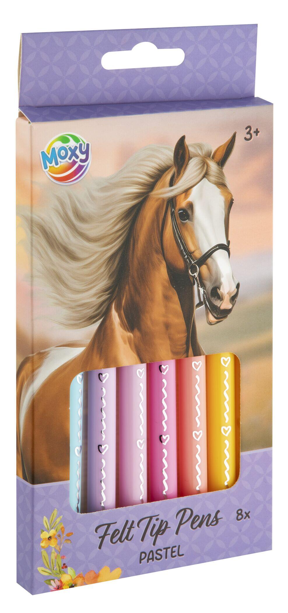 Moxy Hest Tusjer i pastell - 8 STK - Image 2