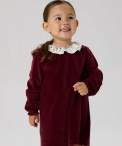 Name It Froxy Velour Dress Burgundy