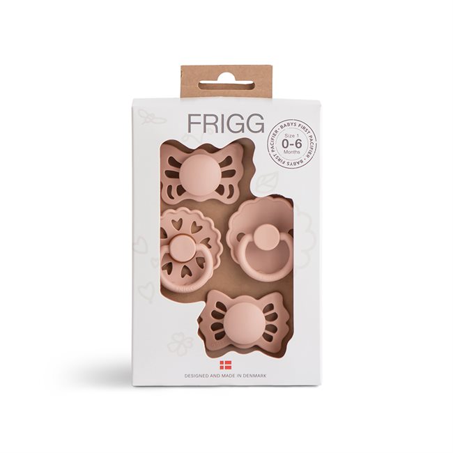 FRIGG Babys første smokk Blomsterhjerte (Blush) 0-6mnd