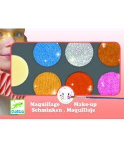 Ansiktsmaling med 6 glitterfarger