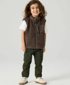 Name It Miller Sherpa Vest Chocolate Brown