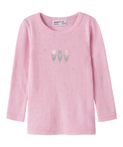 Name It Wang Wool Needle Top Coral Blush