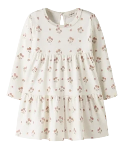 Lil Atelier Flayo Dress Coconut Milk Flower Pink