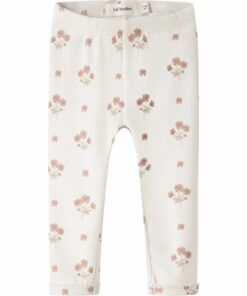 Lil Atelier Layo Slim Leggings Coconut Milk Flower Pink