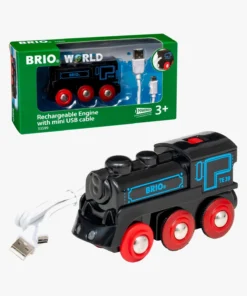 BRIO World 33599 Oppladbart Lokomotiv med Mini-USB-Ledning
