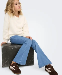 Alternative view of Kids Only Grain Reg Flared Denim Pant Light Blue