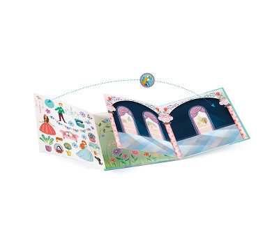 Klistremerkebok med motiver fra slottet - Djeco - Image 2