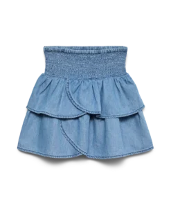Vero Moda Girls Mida Emma Smock Layer Skirt Denim
