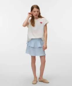 Alternative view of Vero Moda Girls Natali HW Smock Skirt Chasmere Blue