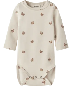 Lil Atelier Layo slim body, turtledove/squirrel