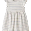 Lil Atelier Geo Ber Capsl Loose Body Dress Coconut Milk