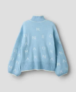 Alternative view of Name It Neifya Oversize Knit W Zip Powder Blue
