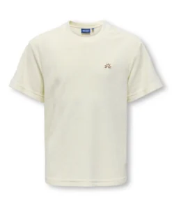 Only And Sons Tellas T-Skjorte Egret/EMB SUND