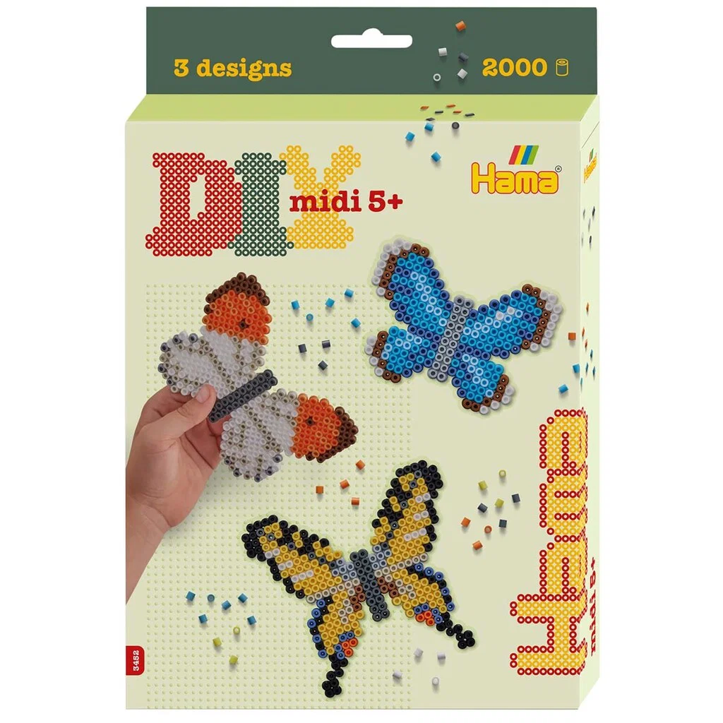 Hama Midi Boks Sommerfugler 2000 stk