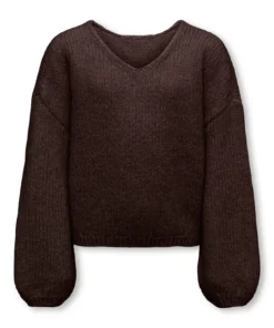 Kids Only Dinea L/S Reversible Pullover Knit Chocolate Knit