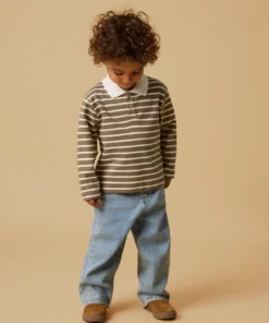 Lil Atelier Limia Loose Polo Top Kangaroo